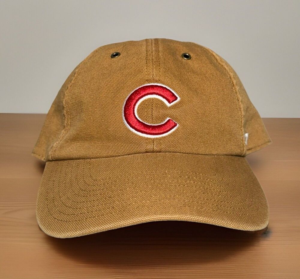 Carhartt‎ x ’47 Chicago Cubs Hat Brown Canvas Strapback MLB Baseball Cap